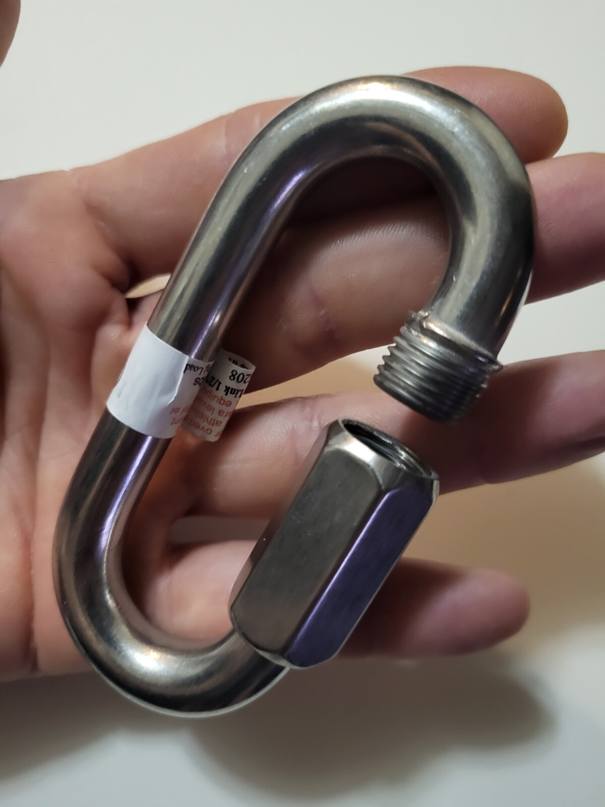 Stainless steel quick link 316 1/2" (12mm) 5000SWL marine grade.