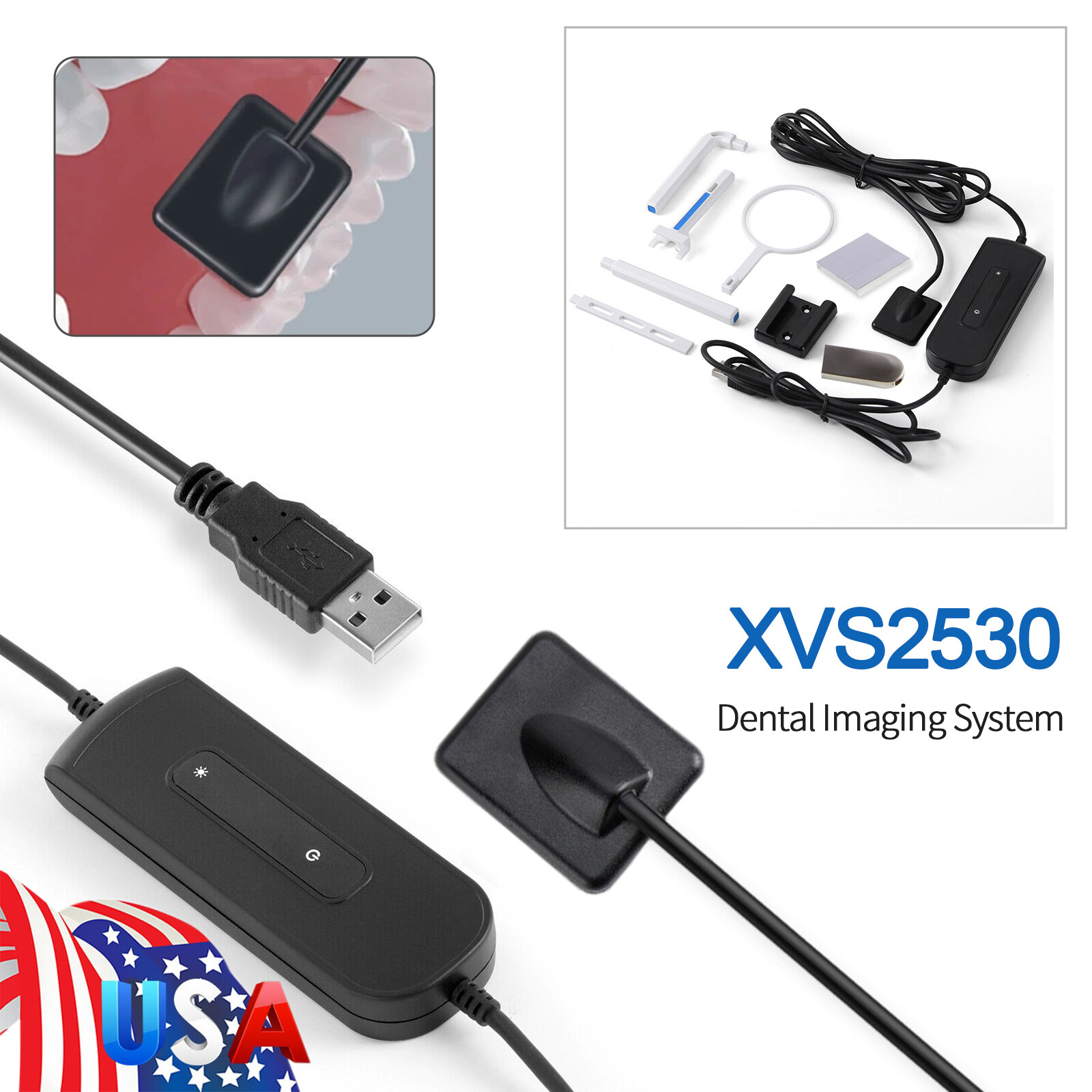 Woodpeck Style Digital Imaging RVG Sensor X-Ray System Dental Xray Sensor 2.0