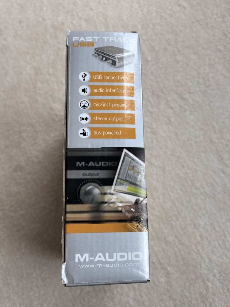 M-Audio Fast Track Guitar Recording USB Digital Audio Interface W/ Software