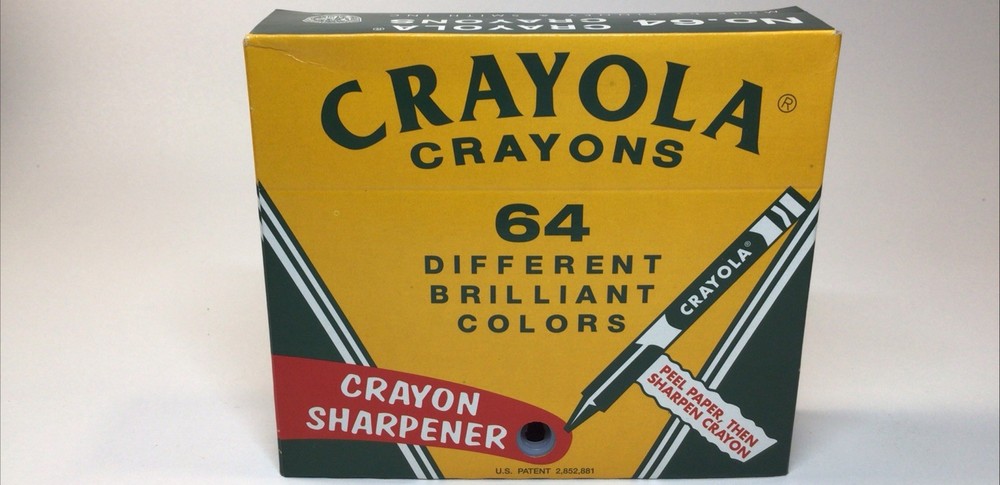 Binney & Smith Crayola 64 Pack Crayons Box Built-In Sharpener 2008
