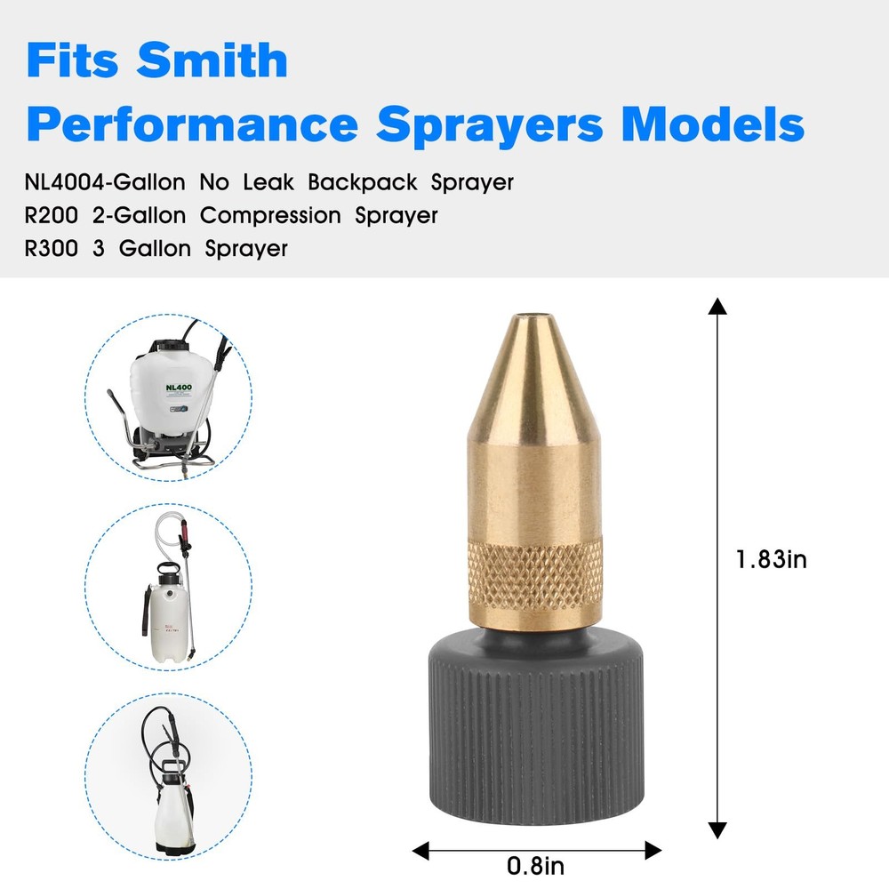 182919 Sprayer Nozzle Tips FOR Smith Performance Sprayers 4 inches^3, Brass