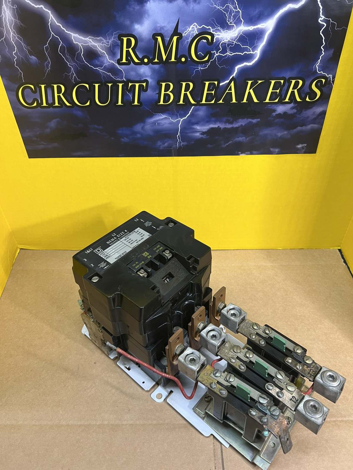 SQUARE D SIZE 4 MOTOR STARTER   600 VAC 120V COIL 100 HP