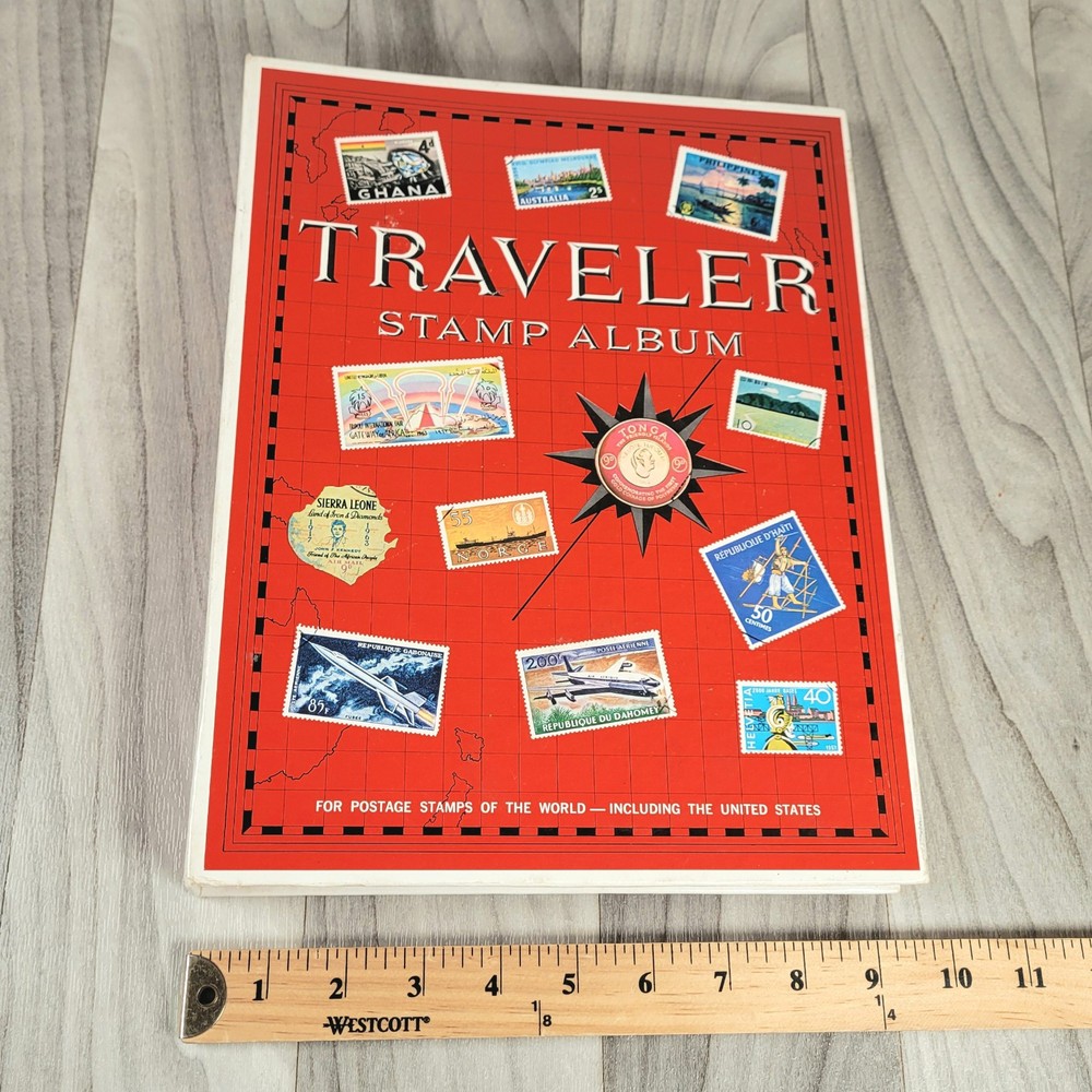 H. E. Harris Traveler World-Wide Stamp Album Binder 1983 Unused