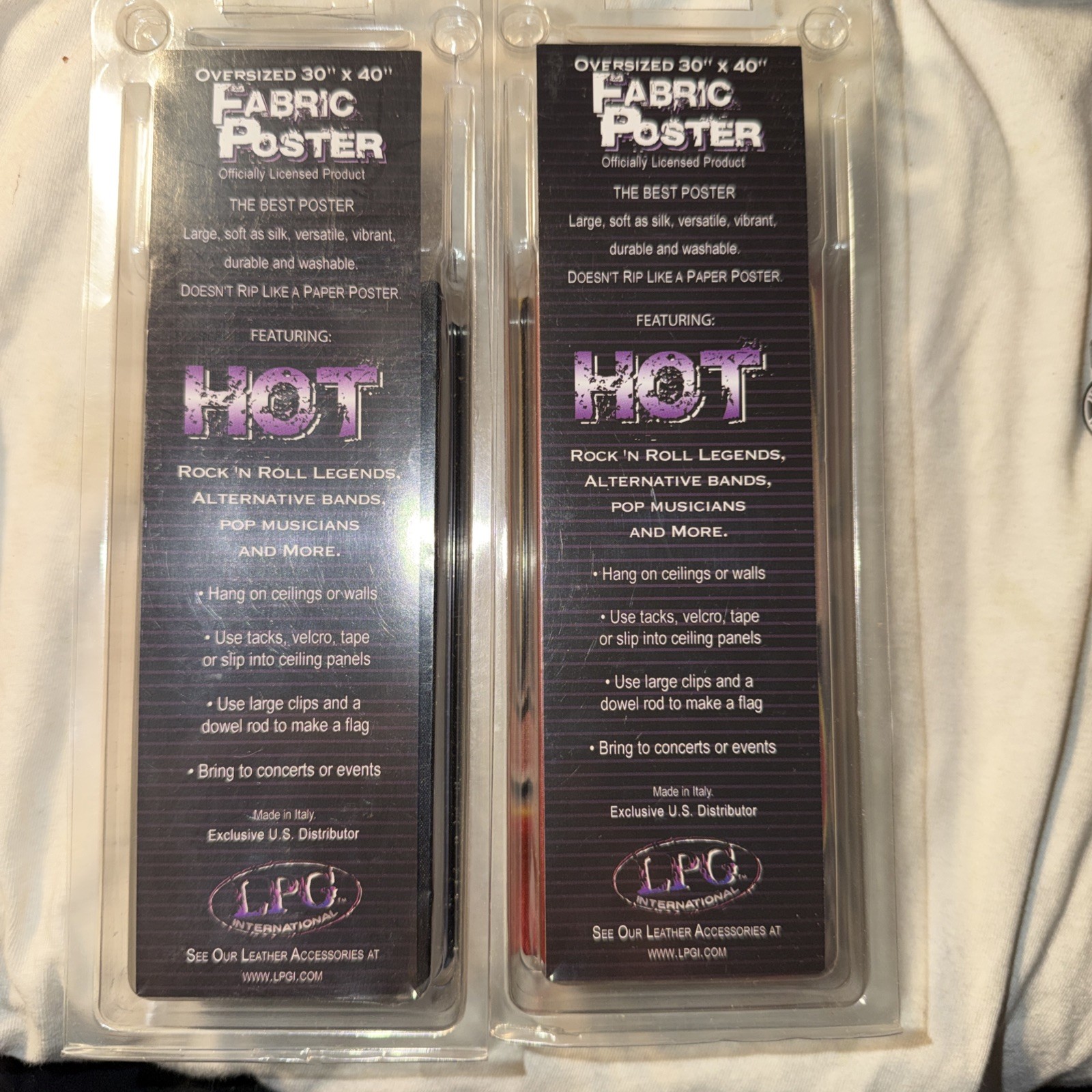 Jimi Hendrix - Officially Licensed Fabric Posters (2) - Factory Sealed 30”x40”