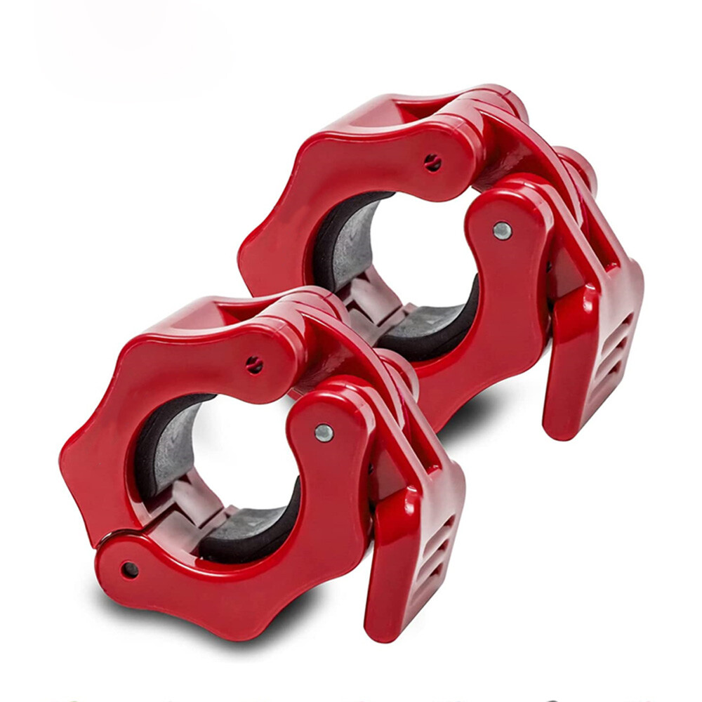 Olympic 1-2" Inch Barbell Clamps Quick Release Standard Bar Weight Plates USA