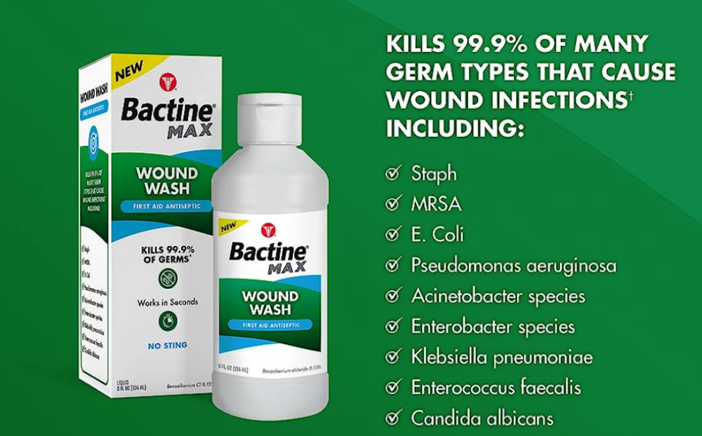 Bactine Max First Aid Antiseptic Wound Wash