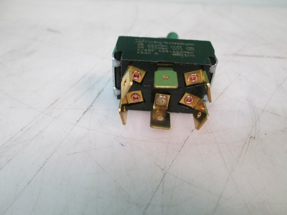 Carling Toggle Switch DPDT, 3 Position, On-Off-On, Terminal Tab Terminals