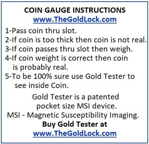 Coin Testers - For Everyone that Buys GOLD & SILVER