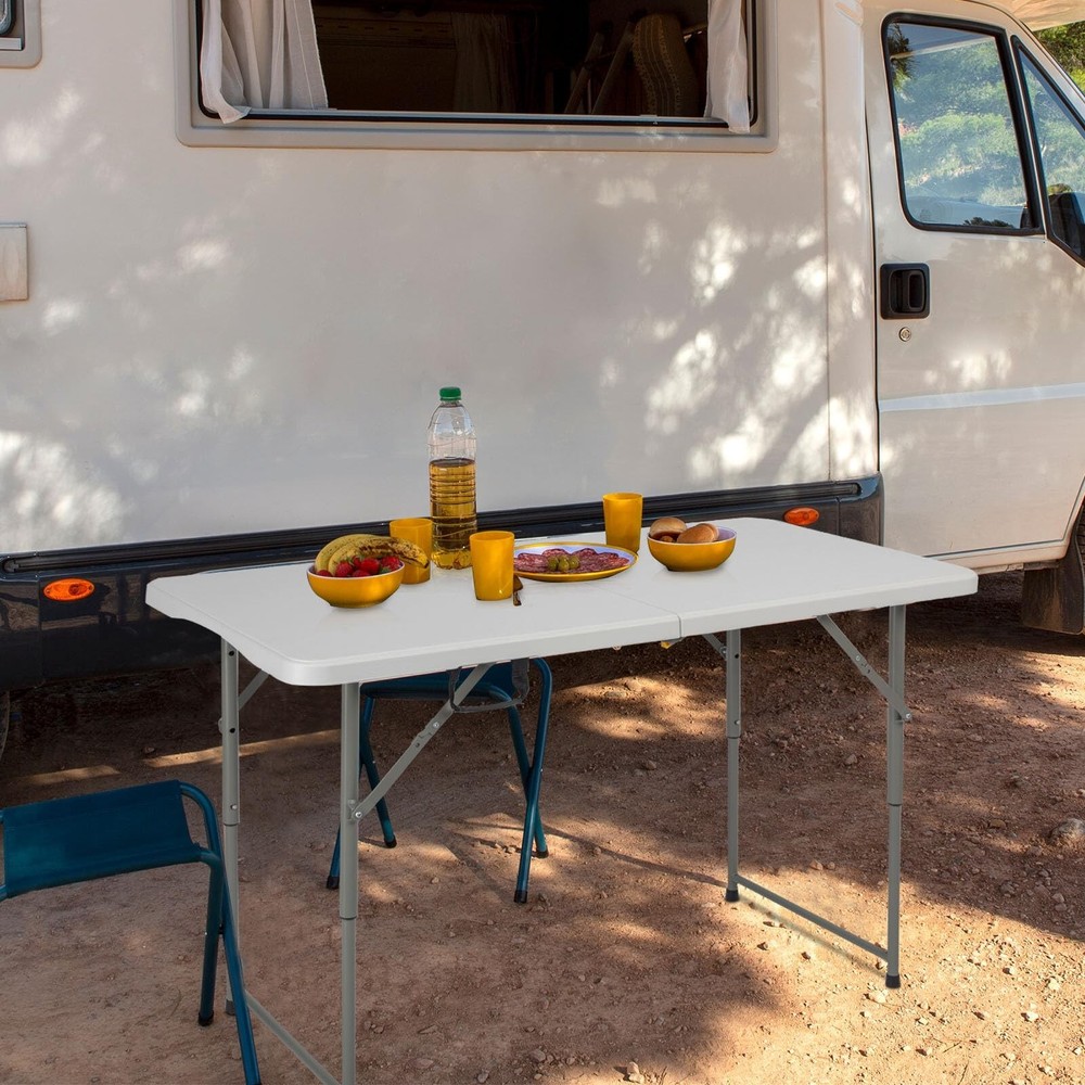 120CZ Folding Table Portable Small Table Semi Practical Table Small Indoor an...