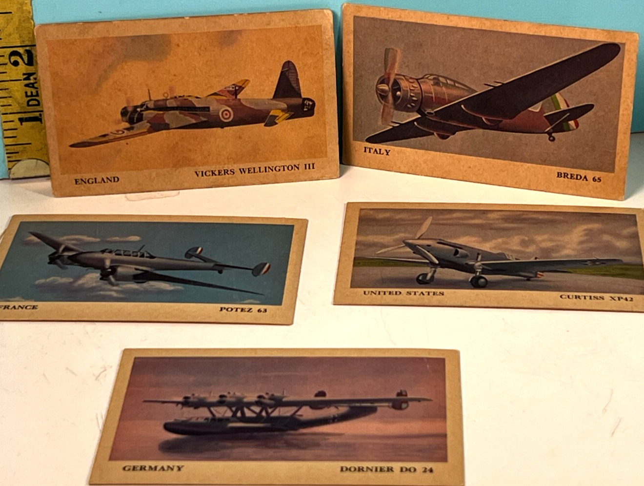 1941 Tydol  Flying & Veedol Motor Oil Collectible Military Plane Cards.