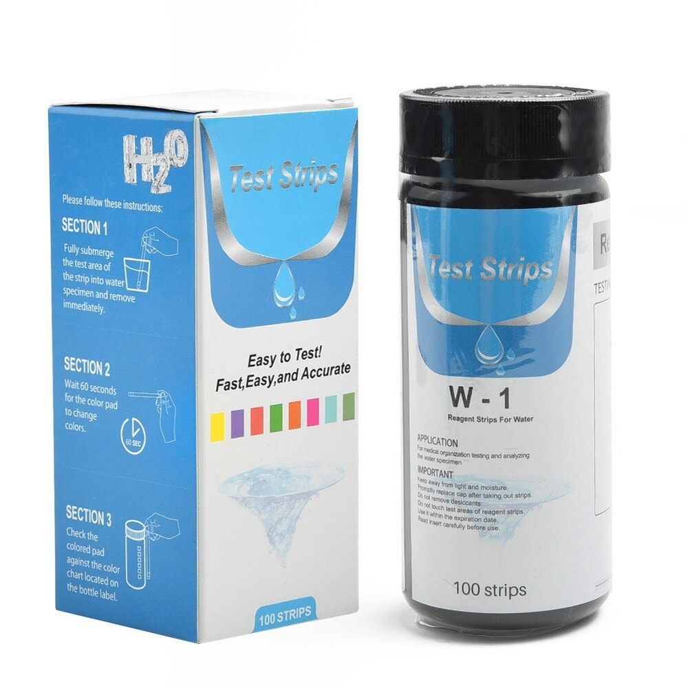100PCS Water Total Hardness Test Strips Quick and Easy Testing Kit 0-425 PPM