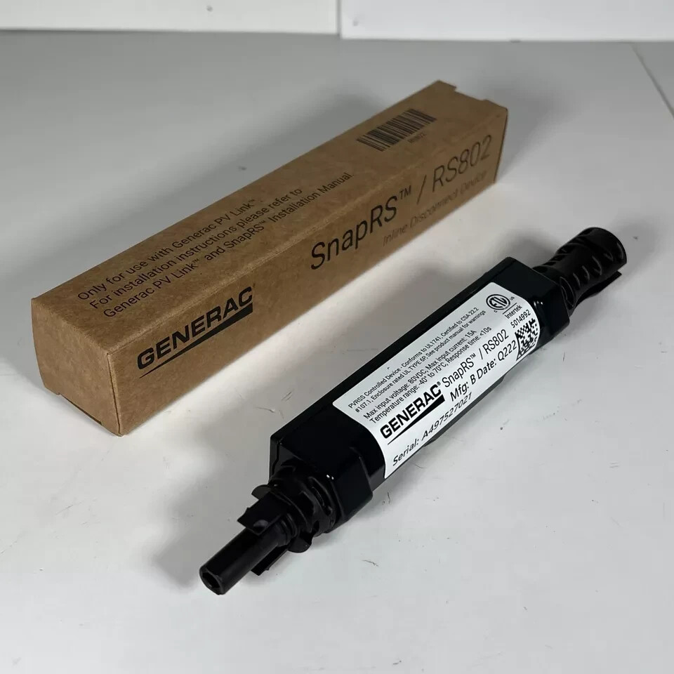 RS802 SnapRS Gen 2 Inline PV Disconnect Device for Rapid Shutdown – Single Unit
