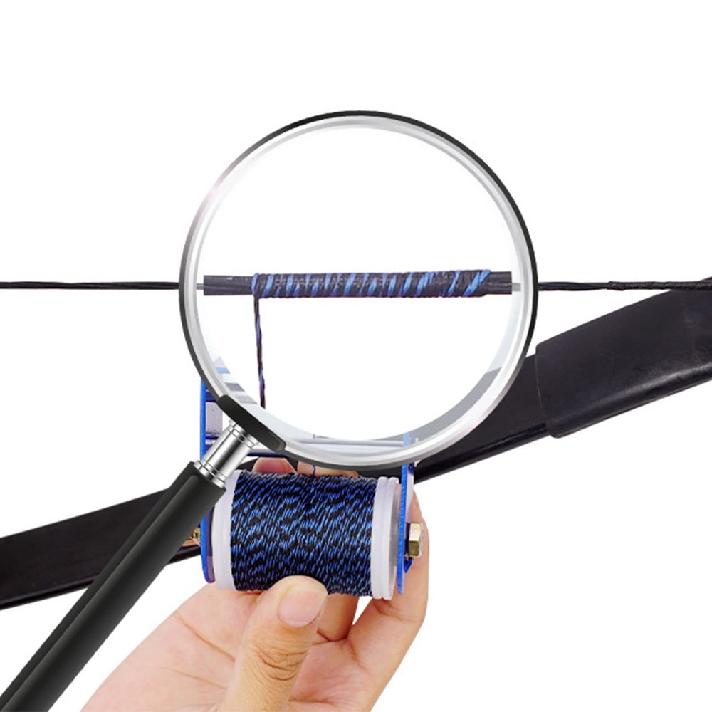 SOPOGER Archery Bowstring Serving Thread Jig 131 yard/120m Black-White