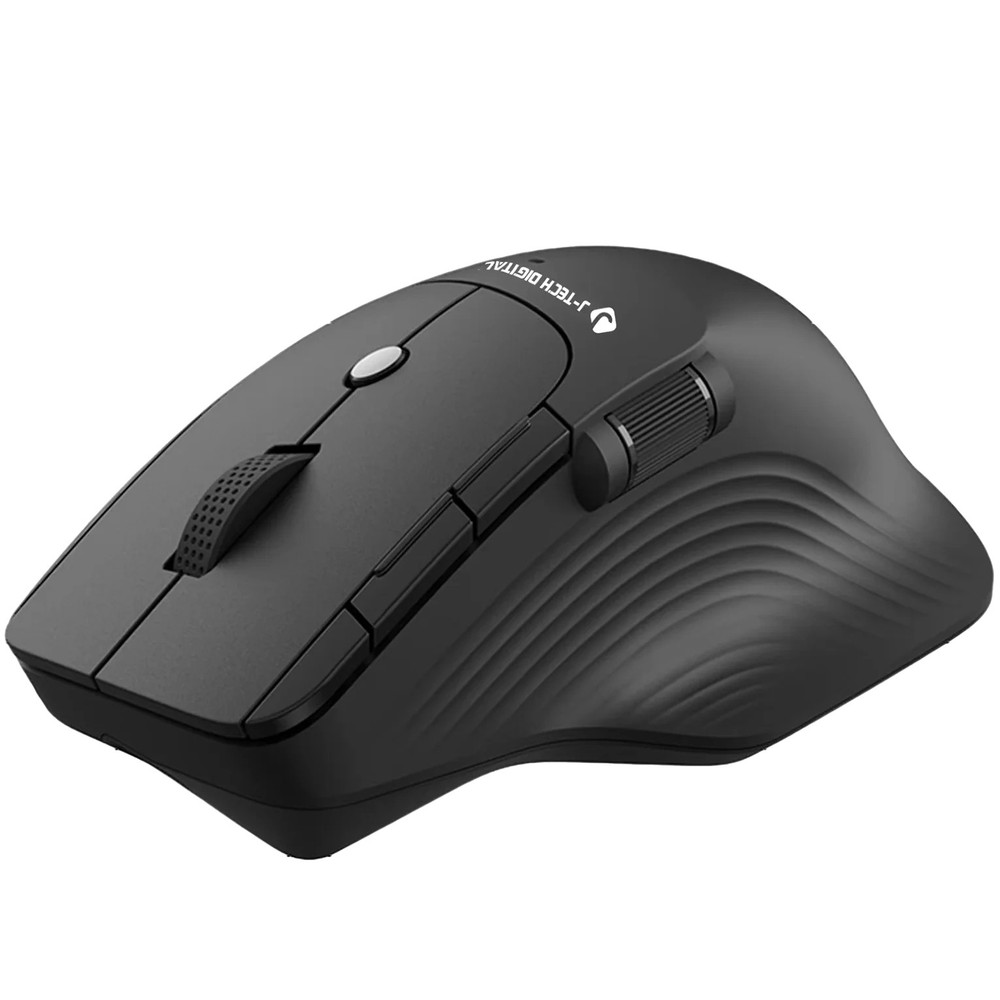 J-Tech Wireless Ergonomic Mouse with Adjustable DPI - Black