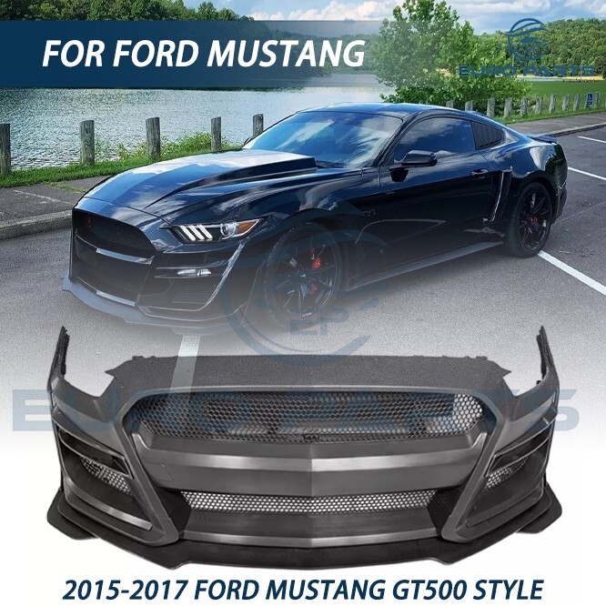 Fits 2015-2017 Ford Mustang GT500 Style Front Bumper Kit Conversion replacement
