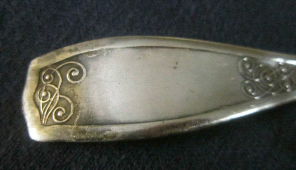 silverplated Victorian serving fork EUDORA 1888 Towle Mfg. Co. Clough server