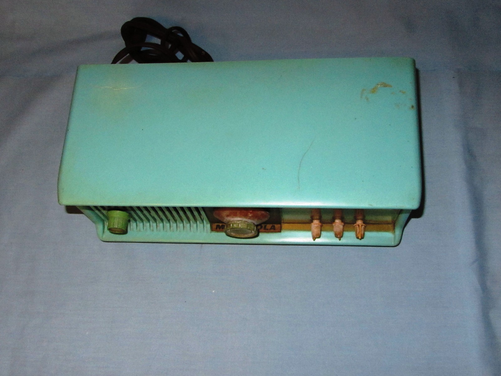 Vintage Motorola Model 57CC Clock Radio with Calendar Seafoam Blue