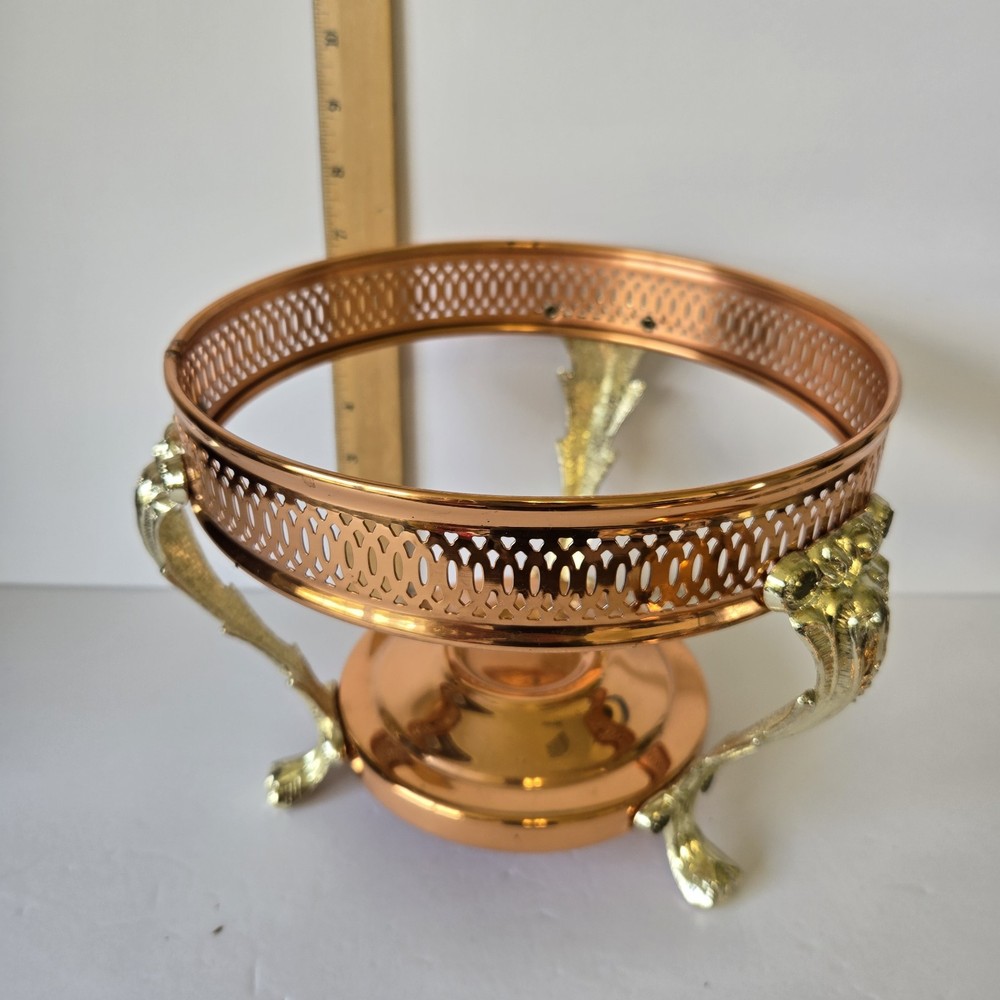 VTG Leonard TOWLE Silver Company Food Warmer Copper Brass Plated NO LINER DISH
