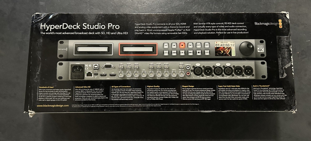 Blackmagic Design HYPERD/ST/DFHP HyperDeck Studio HD Pro 2