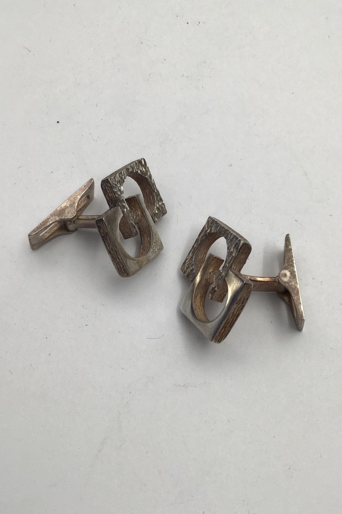 Knud V Andersen Sterling Silver Cufflinks (Brutalist)