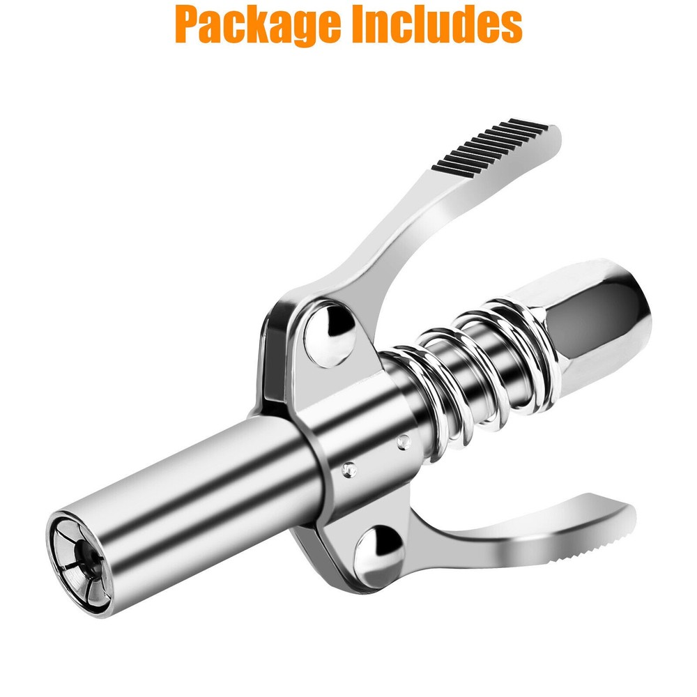 Grease Coupler Heavy-Duty Quick Release Grease Gun Coupler NPT 1/8"Double Handle