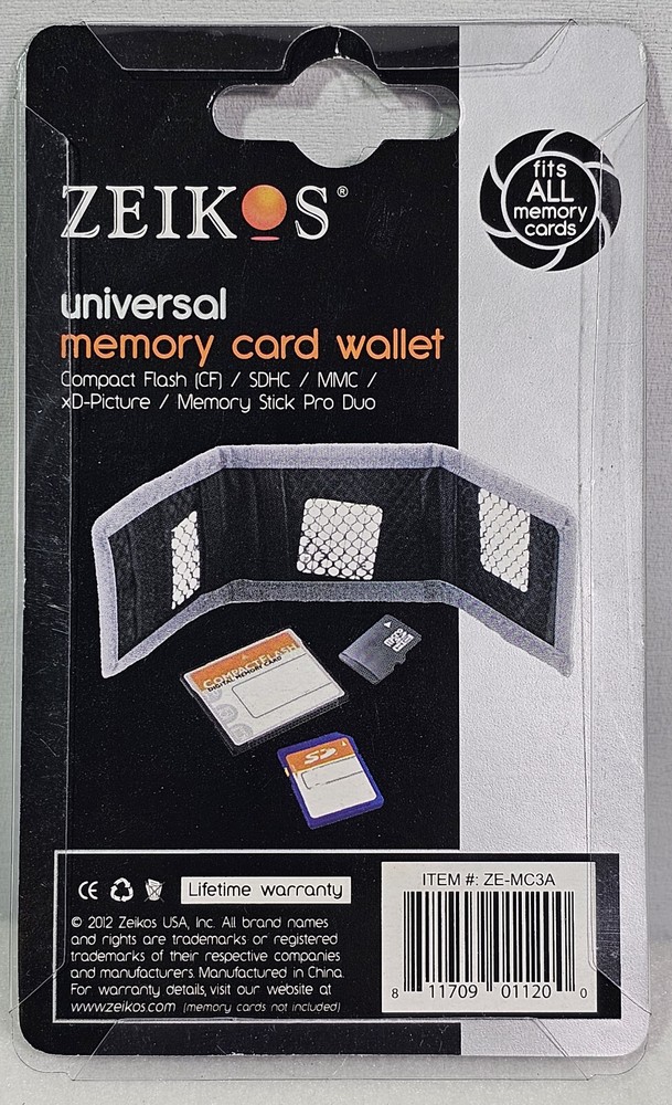 ZEIKOS Universal Memory Card Wallet