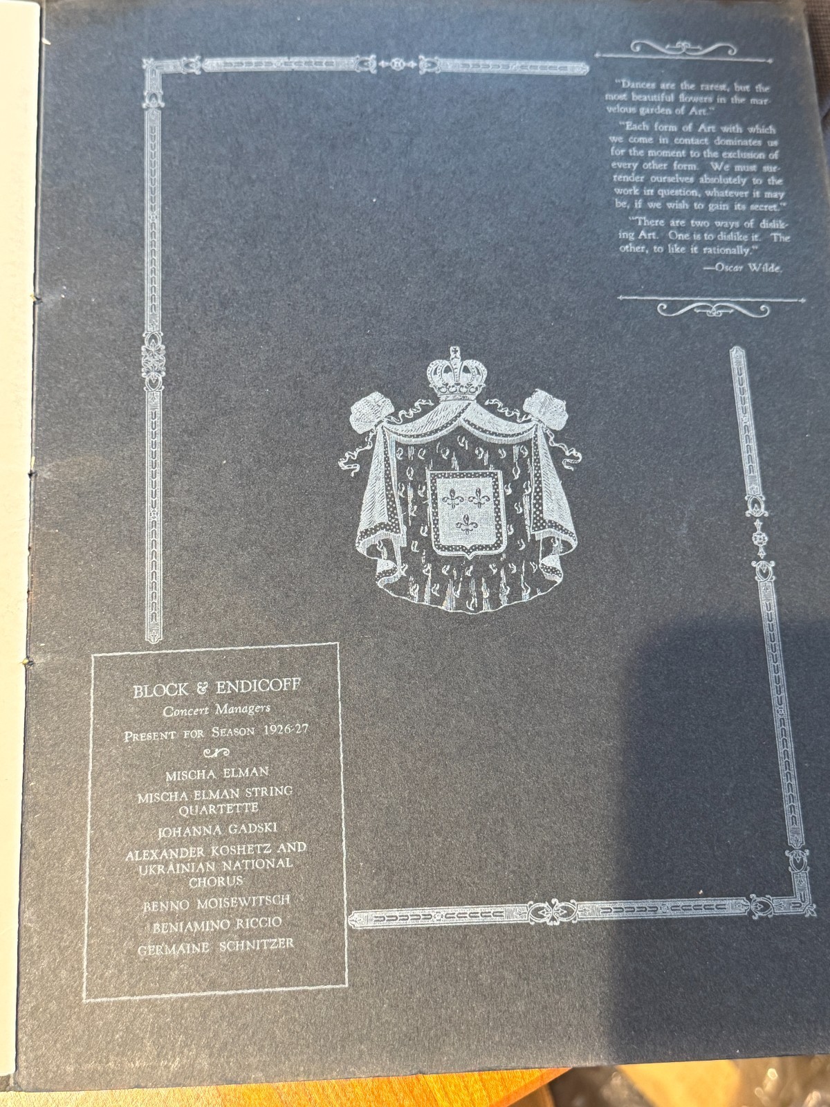 VINTAGE! Mikhail Mordkin & his Russian Ballet - 1926 Illustrated Program