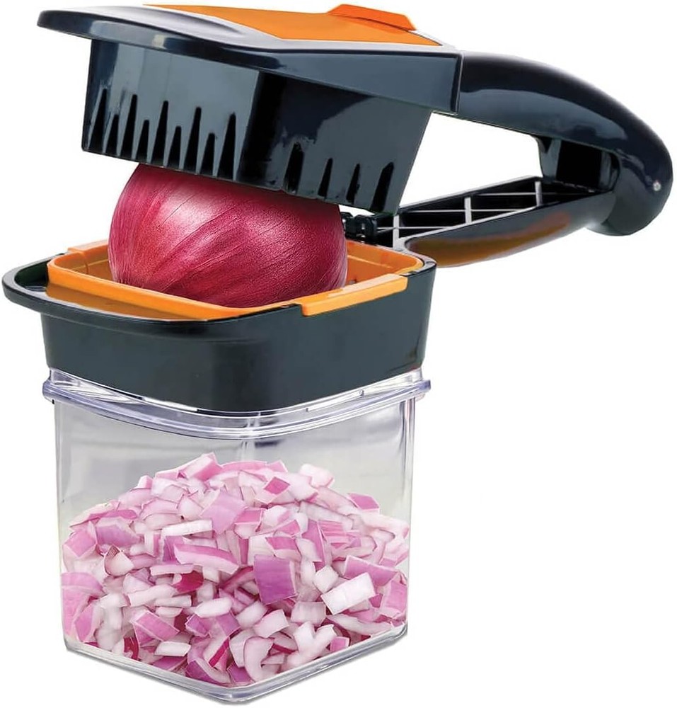 NUTRI CHOPPER Handheld Vetable & Fruit Chopper, Manual Kitchen Slicer