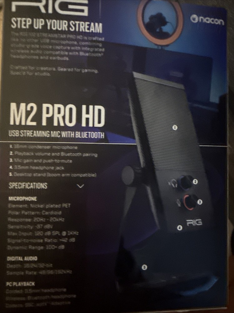 RIG M2 Pro HD Streaming Gaming Microphone
