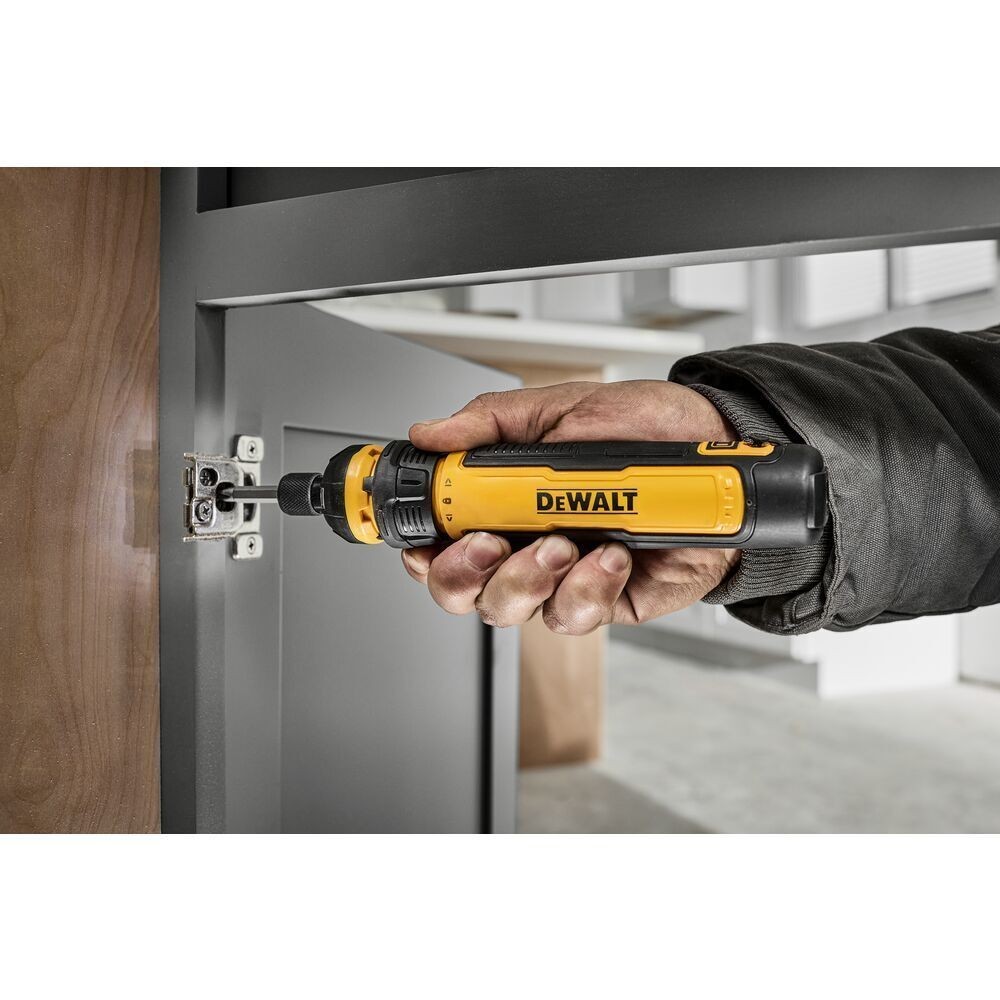 DEWALT 4V DC Screwdriver: Straight Handle, 360° Control, 12x2in Bits + USB Cable