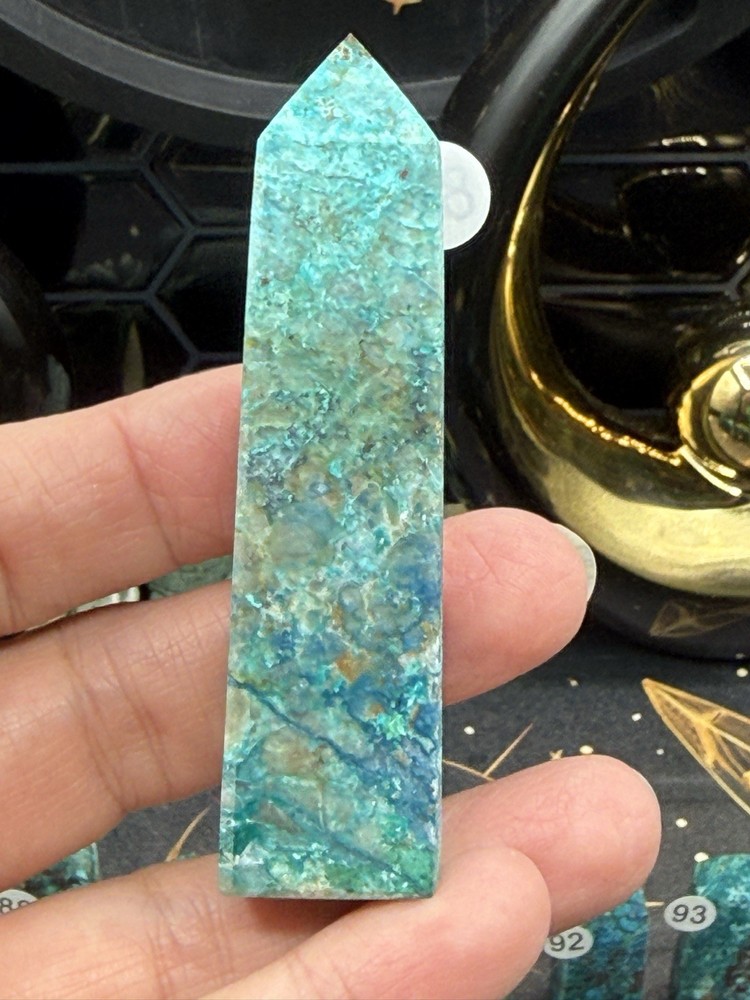 Natural Chrysocolla Small/mini Points Some hematite malachite Free shipping