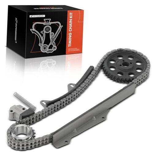 Engine Timing Chain Kit with Tensioner & Guide & Sprocket Compatible with