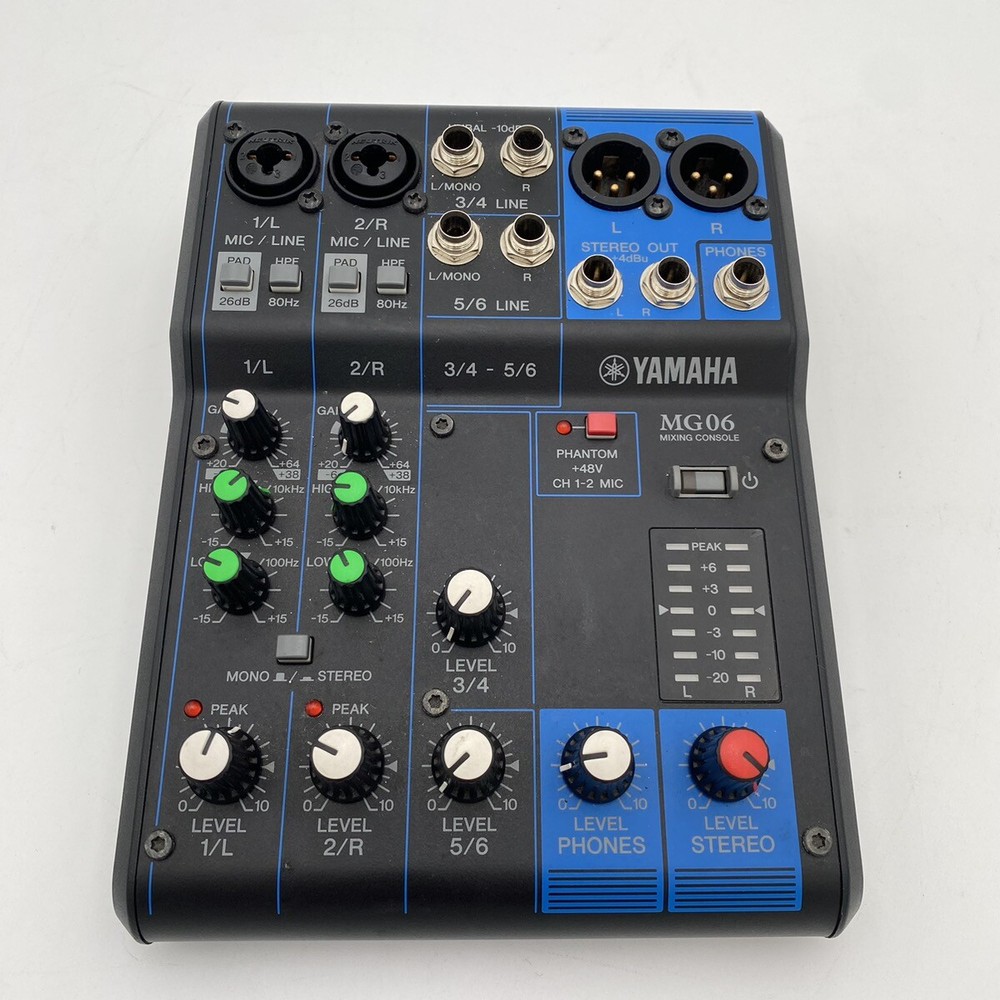 YAMAHA MIXING CONSOLE MODEL # MG06 (CC2000363)