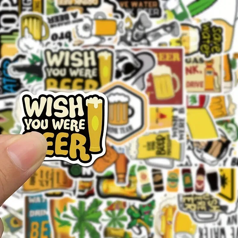 Assorted Beer Sticker Pack - 20 Pcs - Decals for Laptops Phones