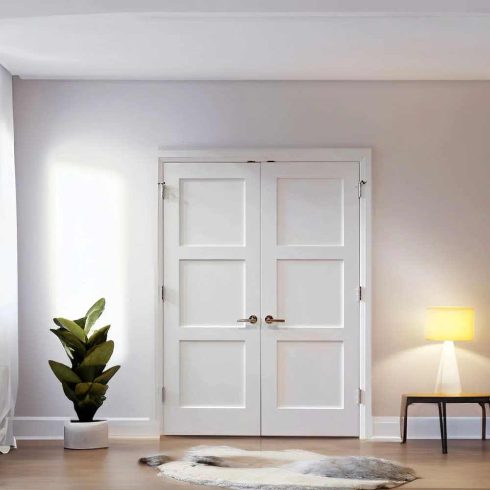 3 Flat Panel Equal Primed Mission Shaker Stile &Rail Solid Core Doors Door Slabs