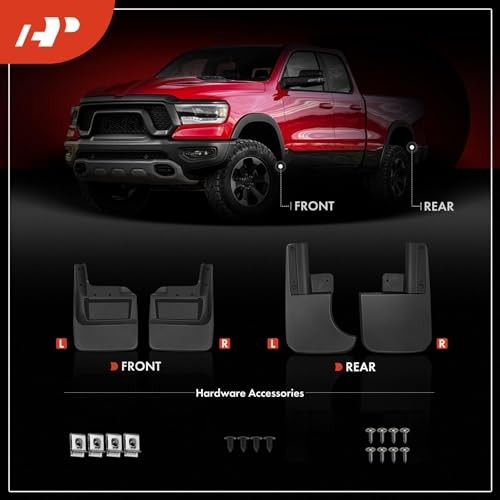 Set of 4PCS Mud Flaps Splash Guards Mudguards Mudflaps with Hardware Kits