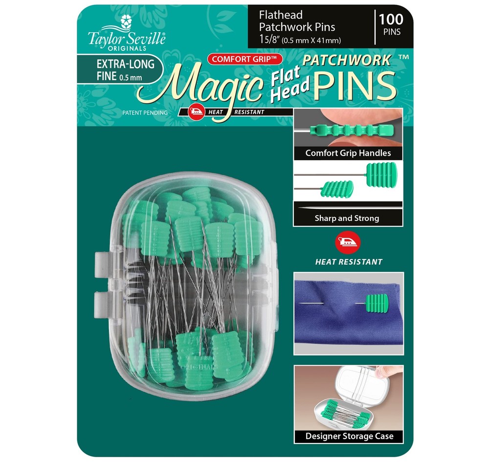 Taylor Seville Magic Flat Head Patchwork Extra Long Fine .5 100PCS