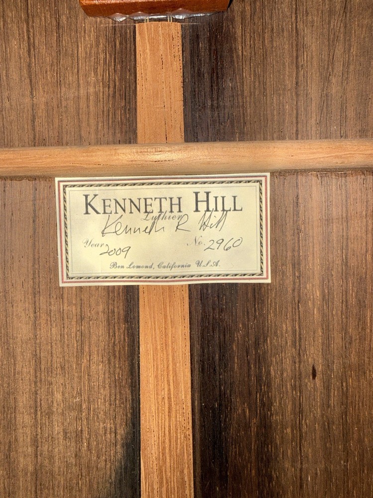 Kenneth Hill Classical Guitar 2009 Luthier Signed