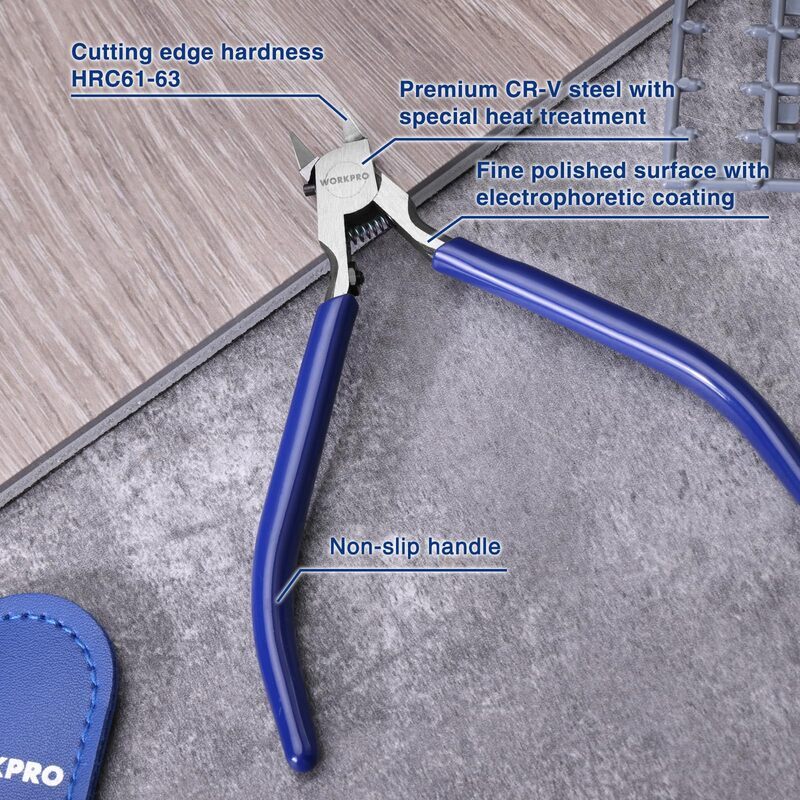 WORKPRO 4.7" Model Nippers Tool Ultra-thin Single Blade Nipper for Plastic Model