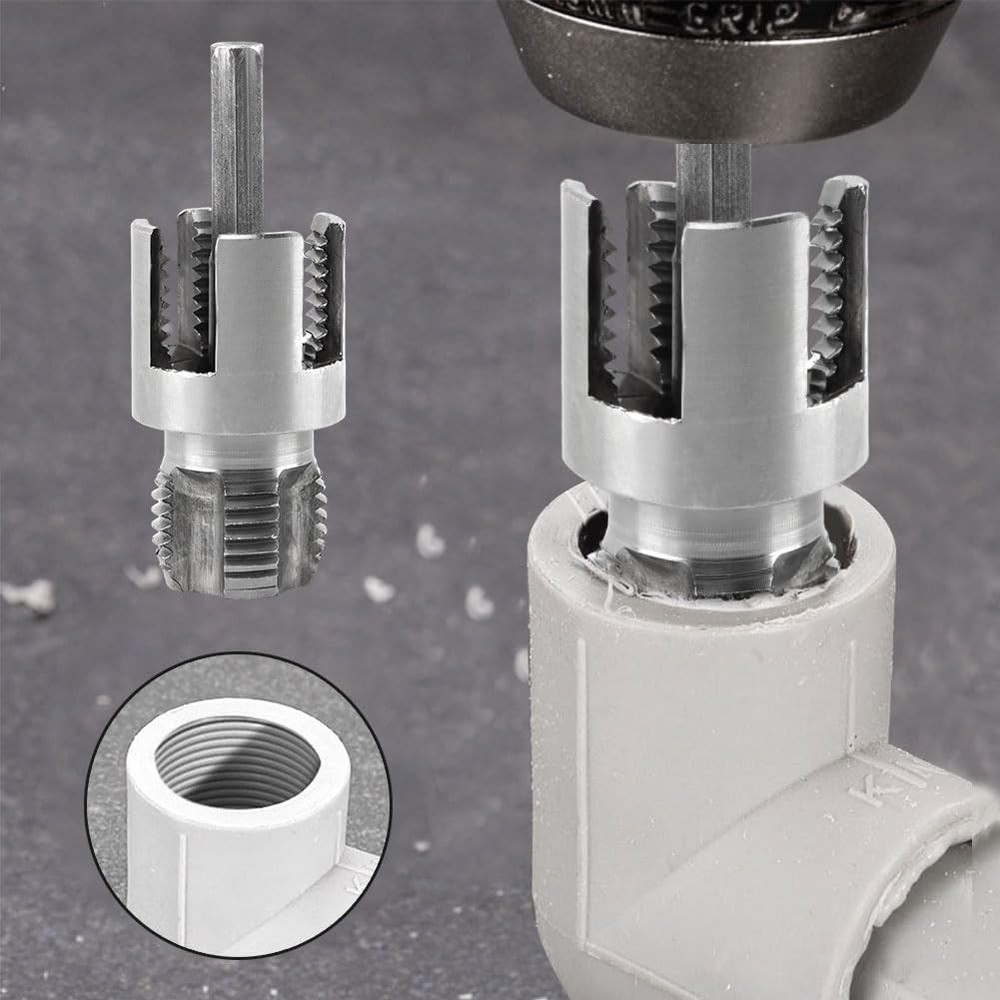 2X 1/2'' & 3/4'' Integrated Internal & External Pipe Threading Tool for PPR PVC