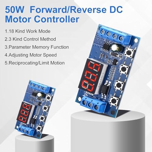 Motor Controller, ICSTATION DC 3.3V-15V Motor Forward/Reverse Controller 50W