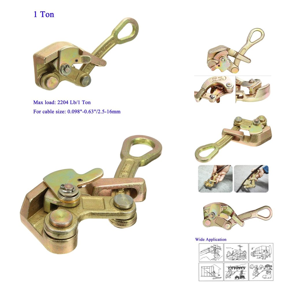 Cable Grip Wire Gripper Steel Cable Puller Tool for Wire Rope,Pulling 2204 Lb...