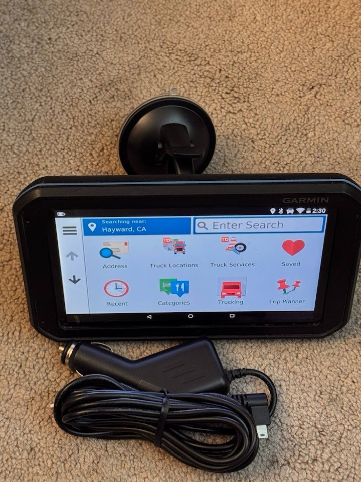 GARMIN TRUCK 7" LM GPS DASH CAM RECORDER ONBOARD MAPS UPDATED TO LATEST 2026