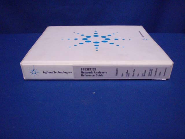 AGILENT  8753ET/ES NETWORK ANALYZERS REFERENCE GUIDE