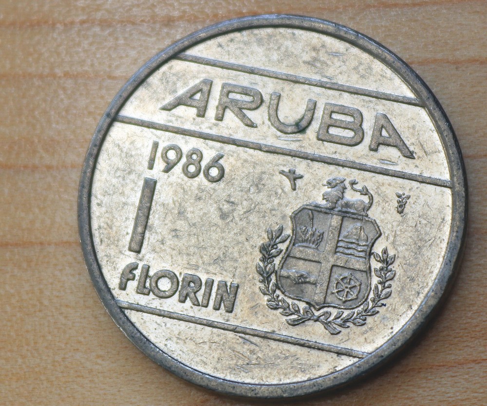 1986 Aruba 1 Florin