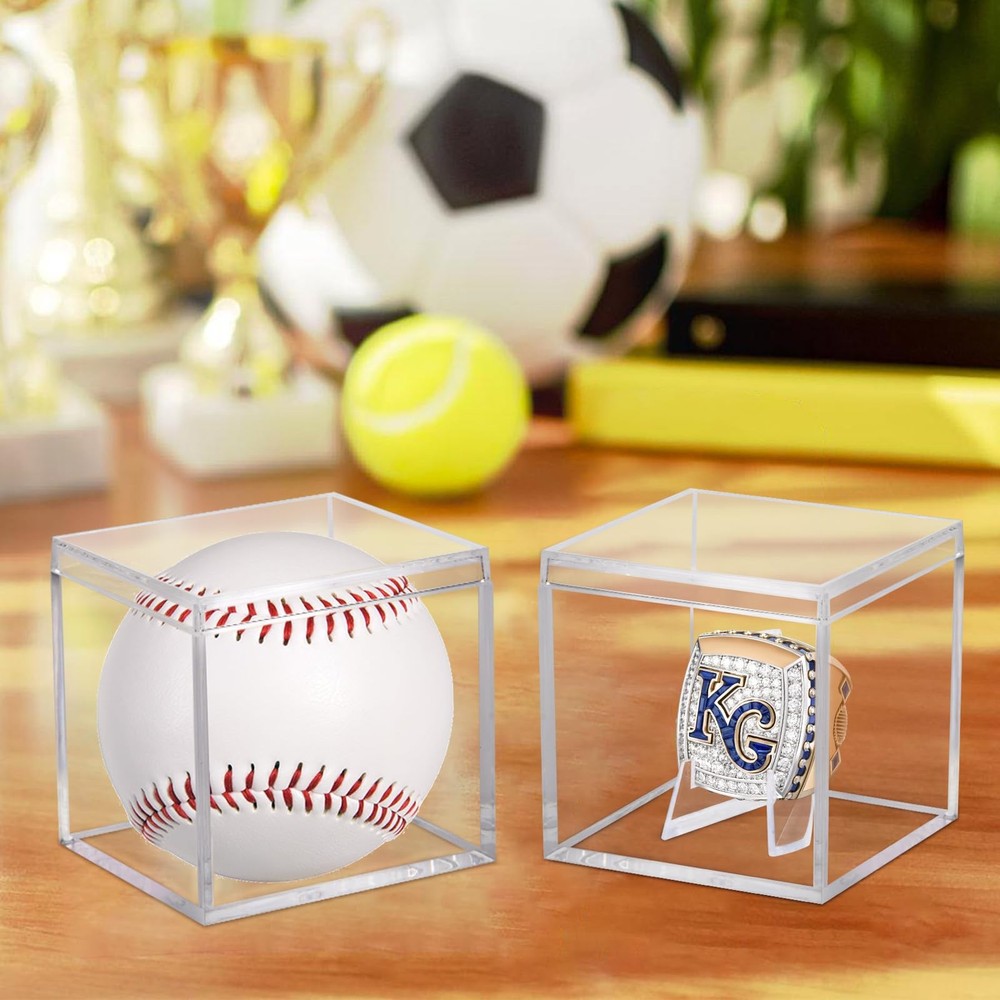 3 Pack Championship Ring Display Case Clear Acrylic 3 Pack,