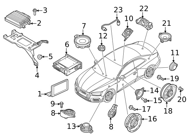 Genuine Audi Bracket 8W6-907-456