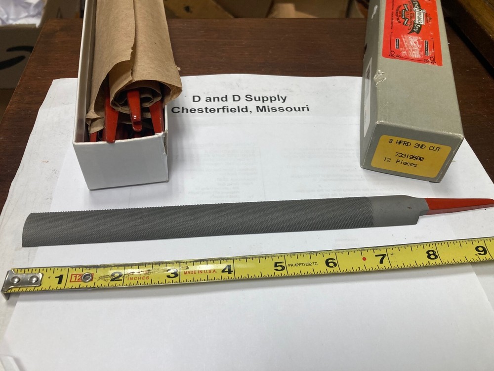 Simonds 73319500, Half Round, American-Pattern Double Cut, 8" File, Second Cut