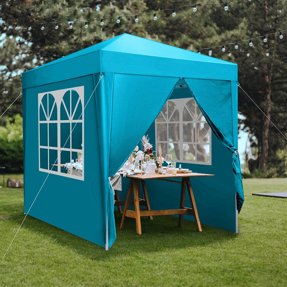 6.5X6.5FT Two Doors & Two Windows Practical Waterproof Right-Angle Folding Tent