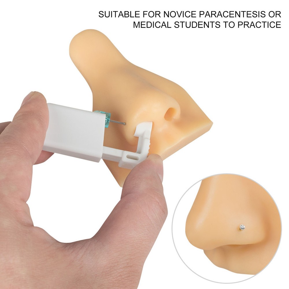 2pcs Soft Silicone Nose Model High Simulation For Practicing Suture